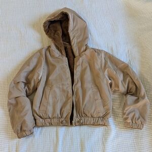 Kids Tan Hooded Jacket